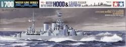 Tamiya British Battle Cruiser Hood and E Class Destroyer 1/700