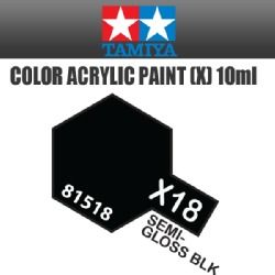 Tamiya mini acrylic paint 10ml X-18 semi gloss black