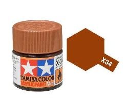 Tamiya mini acrylic paint 10ml X-34 metallic brown