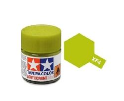 Tamiya mini acrylic paint 10ml XF-4 flat yellow green