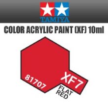 Tamiya mini acrylic paint 10ml XF-7 flat red