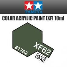 Tamiya mini acrylic paint 10ml XF-62 matt olive drab