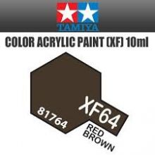 Tamiya mini acrylic paint 10ml XF-64 matt red brown