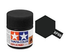 Tamiya mini acrylic paint 10ml XF-69 matt nato black