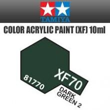 Tamiya mini acrylic paint 10ml XF-70 matt dark green 2