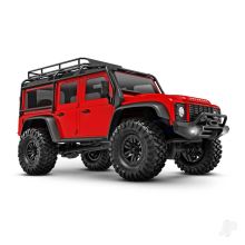 TRX-4ᴍ Land Rover Defender 1:18 4X4 Electric Trail Crawler, Red (+ TQ 2-ch, ECM-2.5, Titan 87T, 750mAh 2-Cell LiPo, USB Charger)