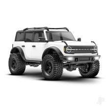 TRX-4ᴍ 2021 Ford Bronco 1:18 4X4 Electric Trail Crawler, White (+ TQ 2-ch, ECM-2.5, Titan 87T, 750mAh 2-Cell LiPo, USB Charger)